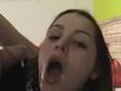 nice beauty recieving cum